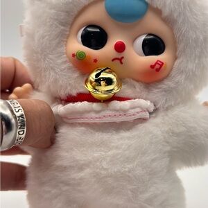 Adorable White Plush Toy with Bell